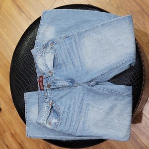 Mens Size 30W 32L distressed jeans